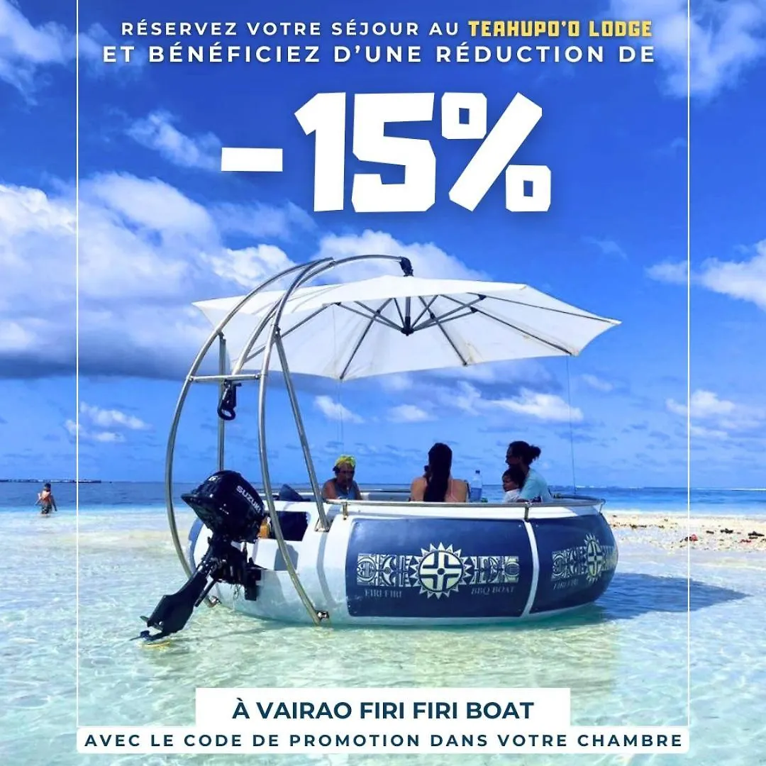 Teahupo'O Lodge, Fare Raepu'U, L'Aventure Du Bout De L'Ile En Famille Ou Entre Amis Teahupoo 0*,  French Polynesia